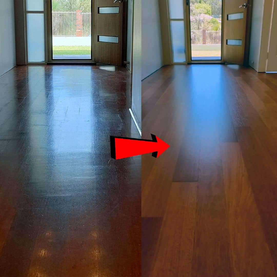 Merbau floor with water-based satin finish — Ryan's Flooring Perth